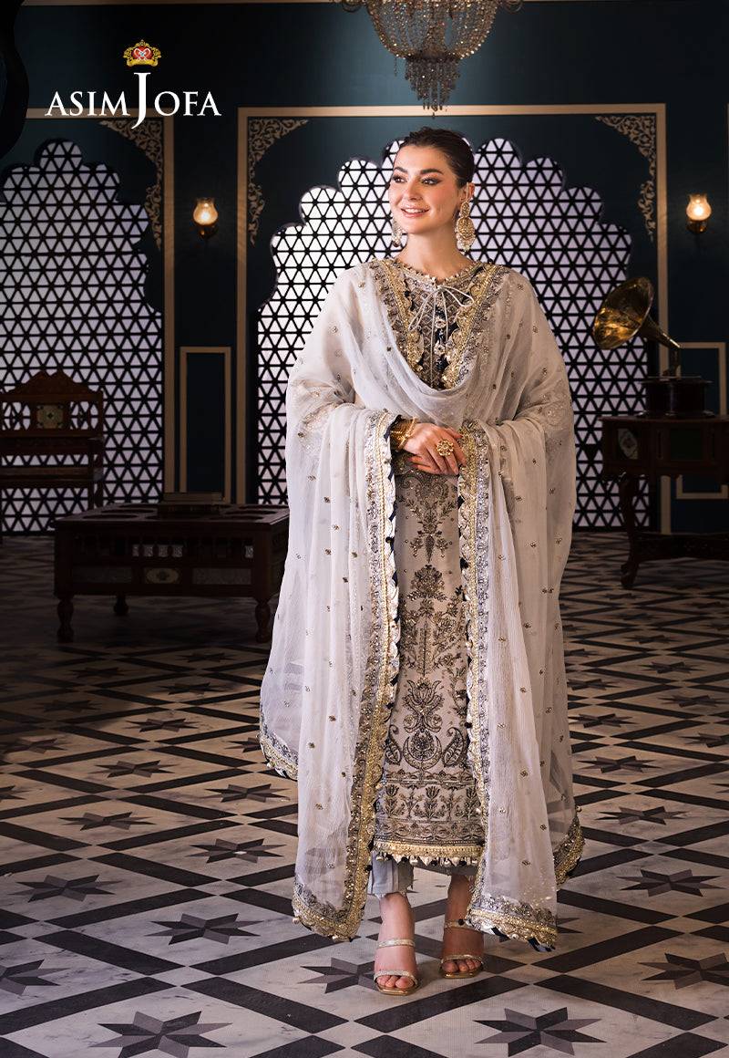 Asim Jofa | Fasana e Ishq Eid Luxury Lawn | AJFI-28 - Pakistani Designer Dress - by Asim Jofa | Type: Luxury - 100% Original at Saira Sultan