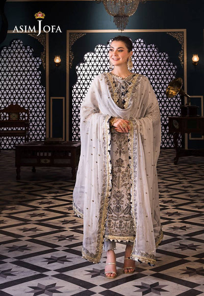 Asim Jofa | Fasana e Ishq Eid Luxury Lawn | AJFI-28 - Pakistani Designer Dress - by Asim Jofa | Type: Luxury - 100% Original at Saira Sultan