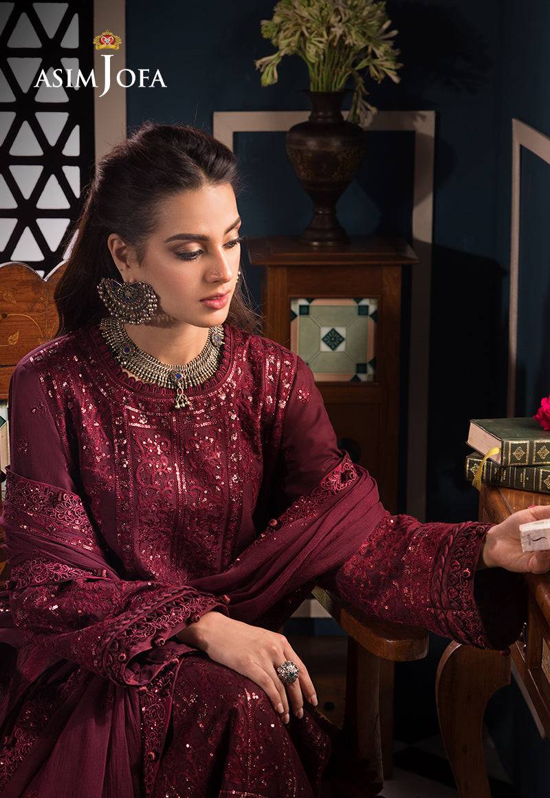 Asim Jofa | Fasana e Ishq Eid Luxury Lawn | AJFI-09 - Pakistani Designer Dress - by Asim jofa | Type: Luxury - 100% Original at Saira Sultan