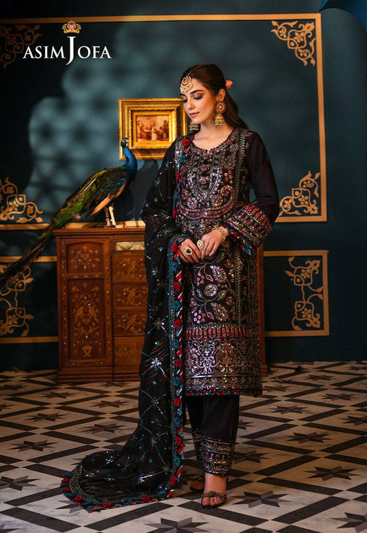 Asim Jofa | Fasana e Ishq Eid Luxury Lawn | AJFI-14 - Pakistani Designer Dress - by Asim Jofa | Type: Luxury - 100% Original at Saira Sultan