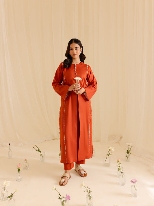 Mahnur | Petal Whispers Lawn Pret | Aster XS Orange Lawn