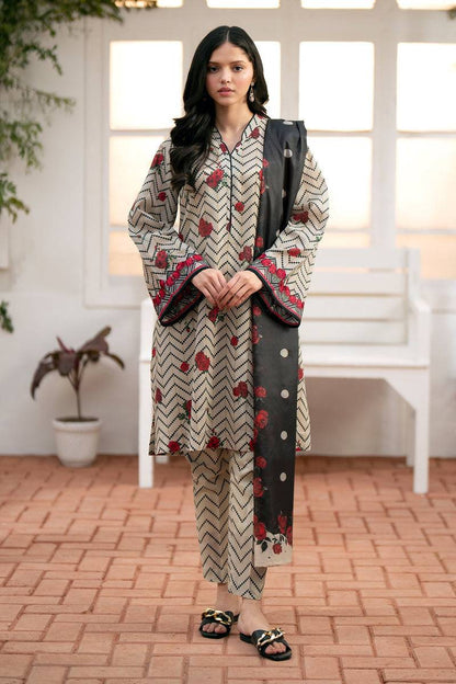 Baroque | Lawn Collection 24 | UF-539 - Pakistani Designer Dress - by Baroque | Type: Luxury - 100% Original at Saira Sultan