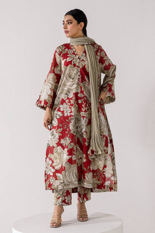 Baroque | Lawn Collection 24 | UF-378 - Pakistani Designer Dress - by Baroque | Type: Luxury - 100% Original at Saira Sultan