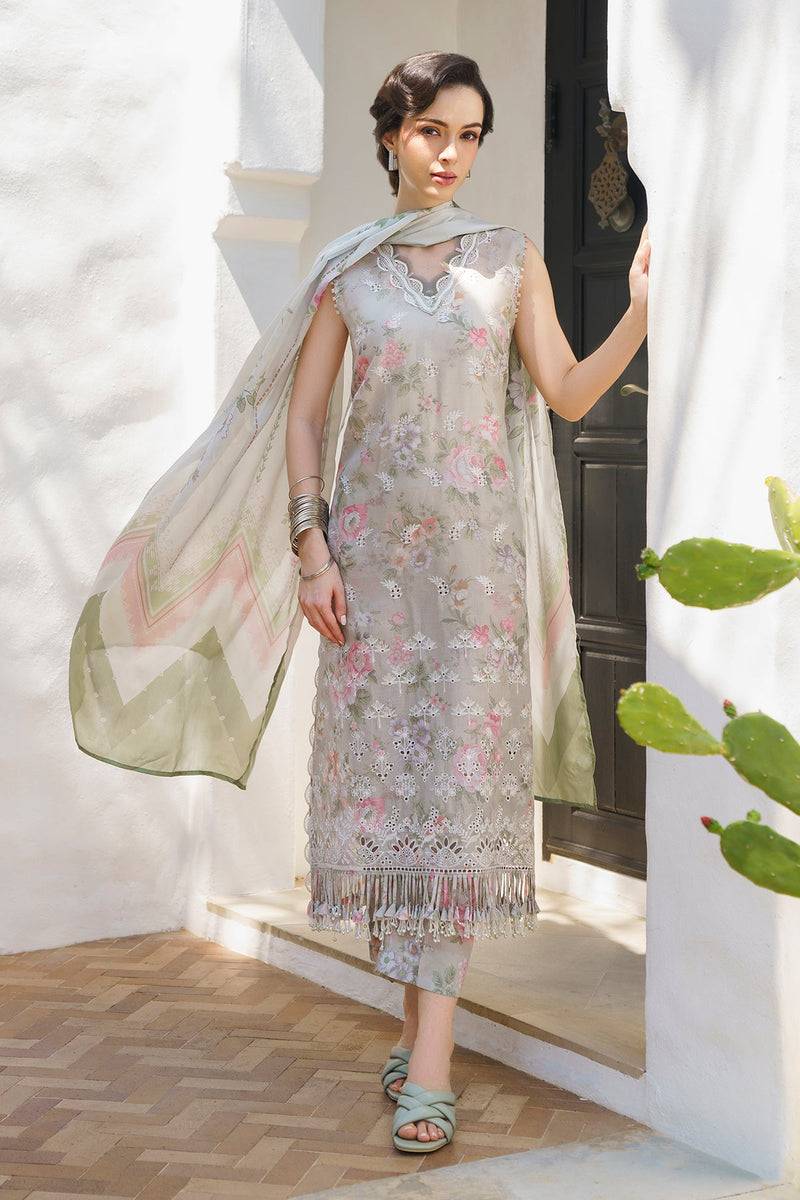 Baroque | Lawn Collection 24 | UF-575 - Pakistani Designer Dress - by Baroque | Type: Luxury - 100% Original at Saira Sultan