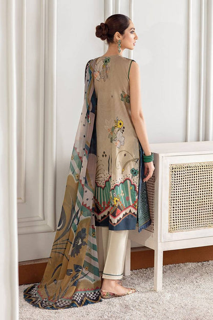 Baroque | Lawn Collection 24 | FL21-D1 - Pakistani Designer Dress - by Baroque | Type: Luxury - 100% Original at Saira Sultan