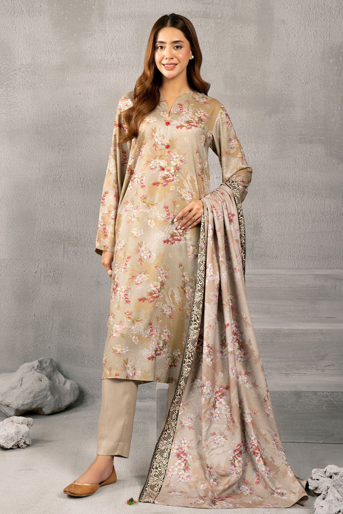 Kayseria | Winter Khaddar 24 | C5483-121-A XS Gray Marina