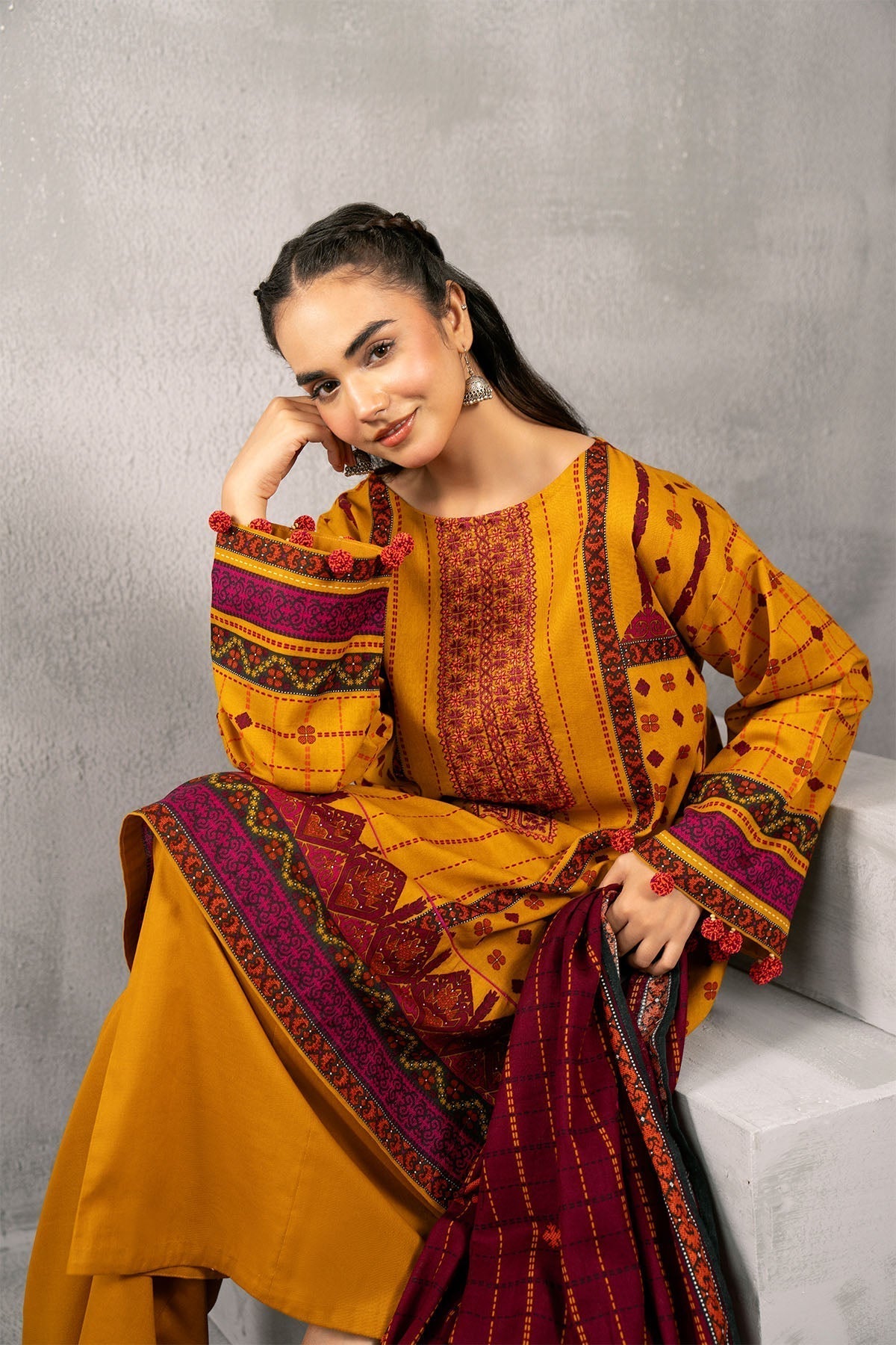 Kayseria | Winter Khaddar 24 | C6040-1 XL Mustard Khaddar