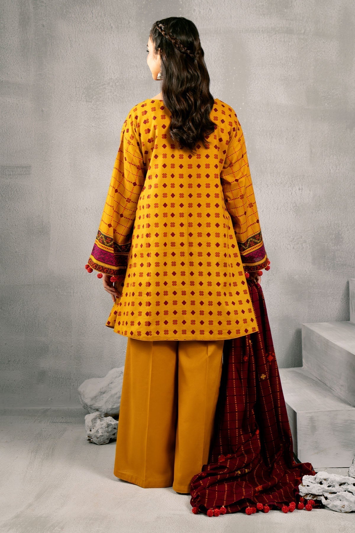 Kayseria | Winter Khaddar 24 | C6040-1 S Mustard Khaddar