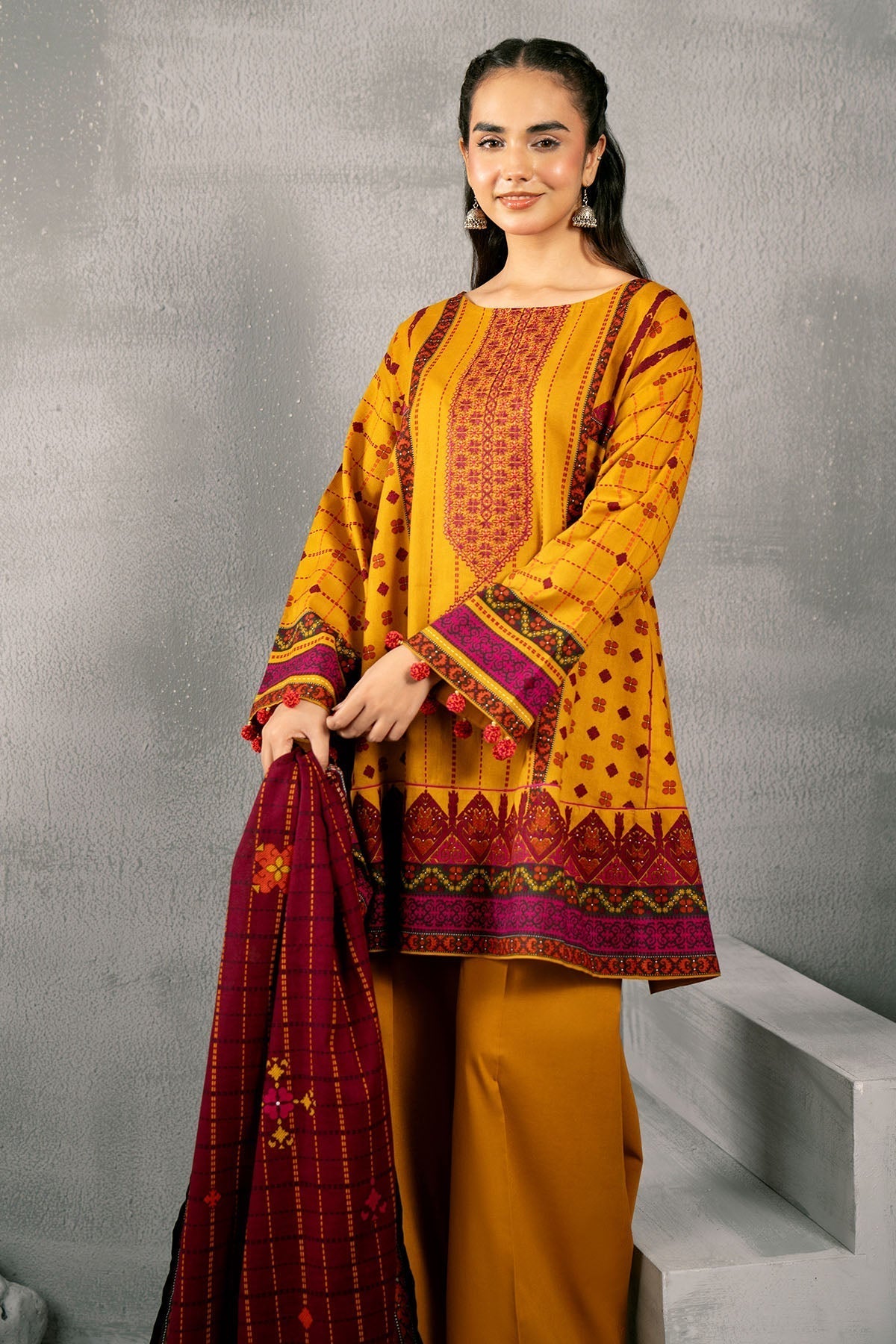 Kayseria | Winter Khaddar 24 | C6040-1 M Mustard Khaddar