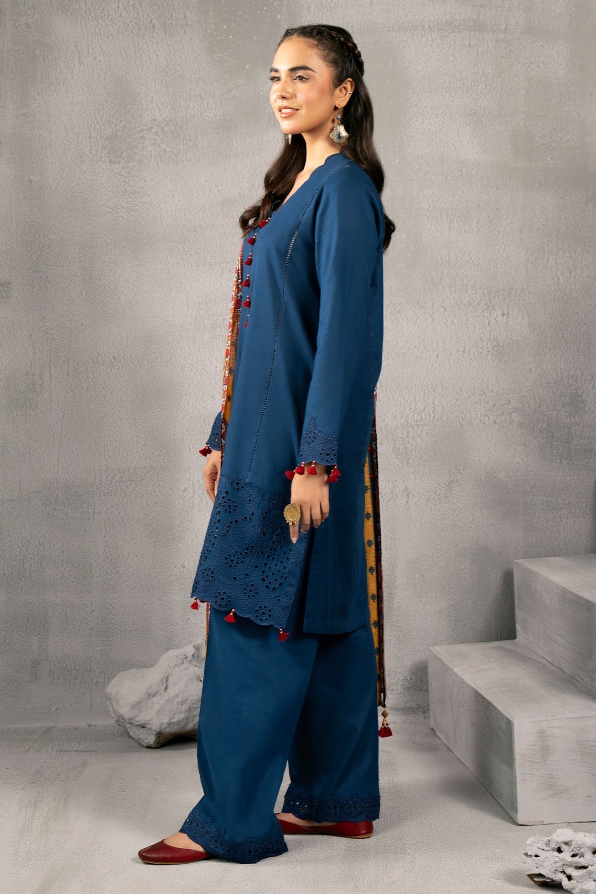 Kayseria | Winter Khaddar 24 | C6047 L Navy Blue Khaddar