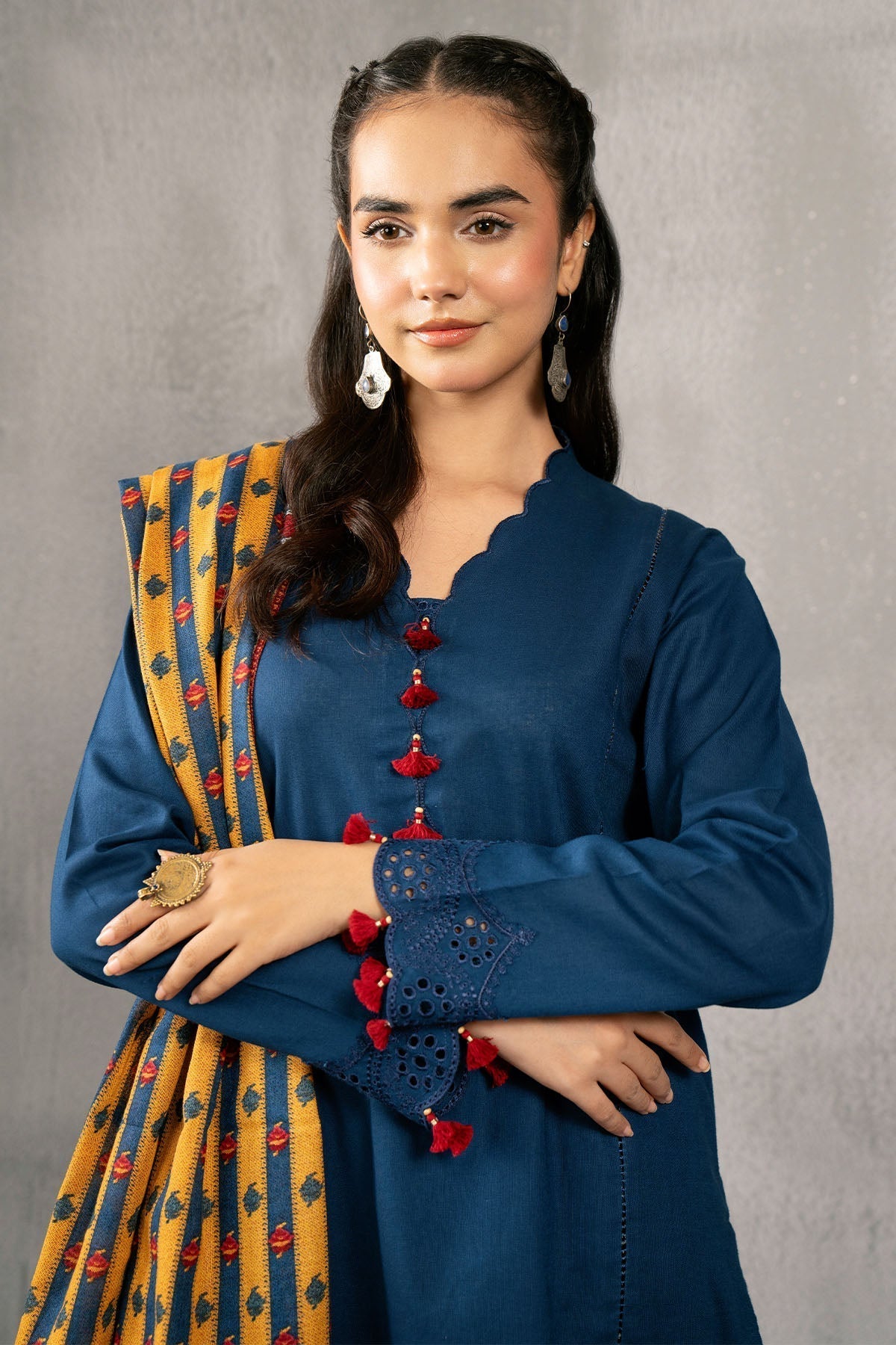 Kayseria | Winter Khaddar 24 | C6047 M Navy Blue Khaddar