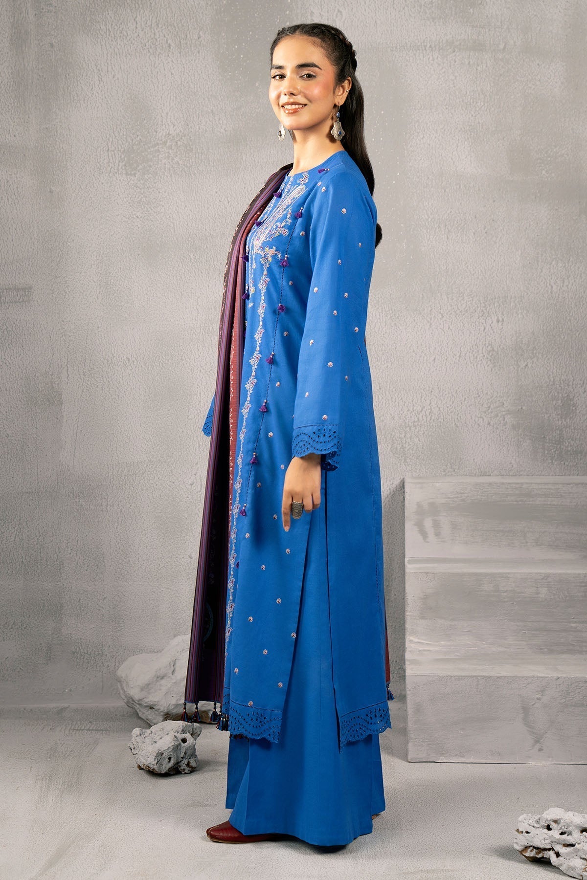 Kayseria | Winter Khaddar 24 | C6056 L Cobalt Blue Khaddar