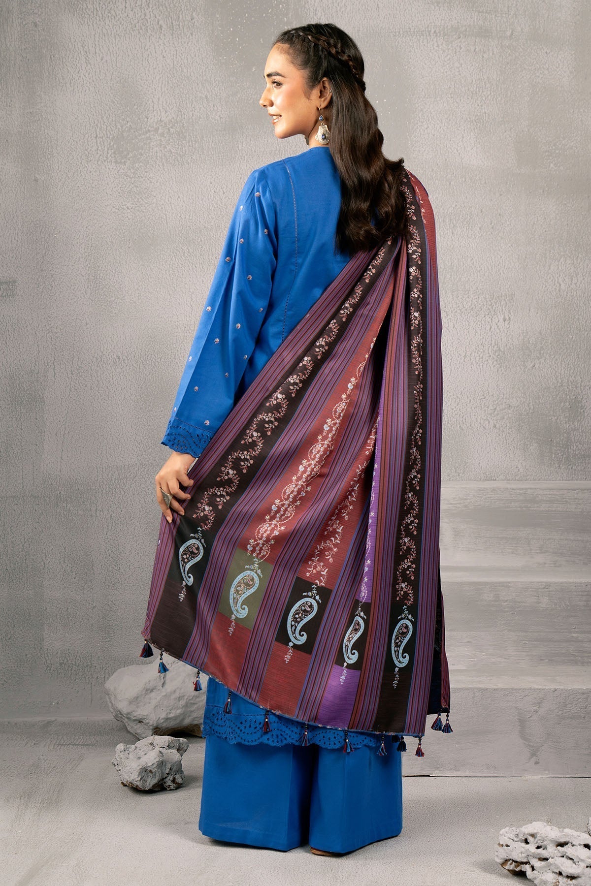 Kayseria | Winter Khaddar 24 | C6056 S Cobalt Blue Khaddar