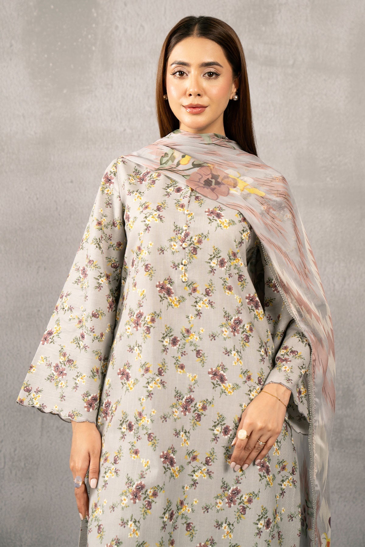 Kayseria | Winter Khaddar 24 | C6064 M Gray Slub Khaddar