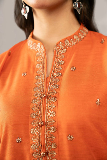 Kayseria | Winter Khaddar 24 | C6066-2 M Orange Slub Khaddar