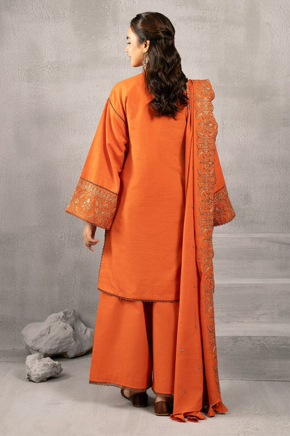 Kayseria | Winter Khaddar 24 | C6066-2 S Orange Slub Khaddar