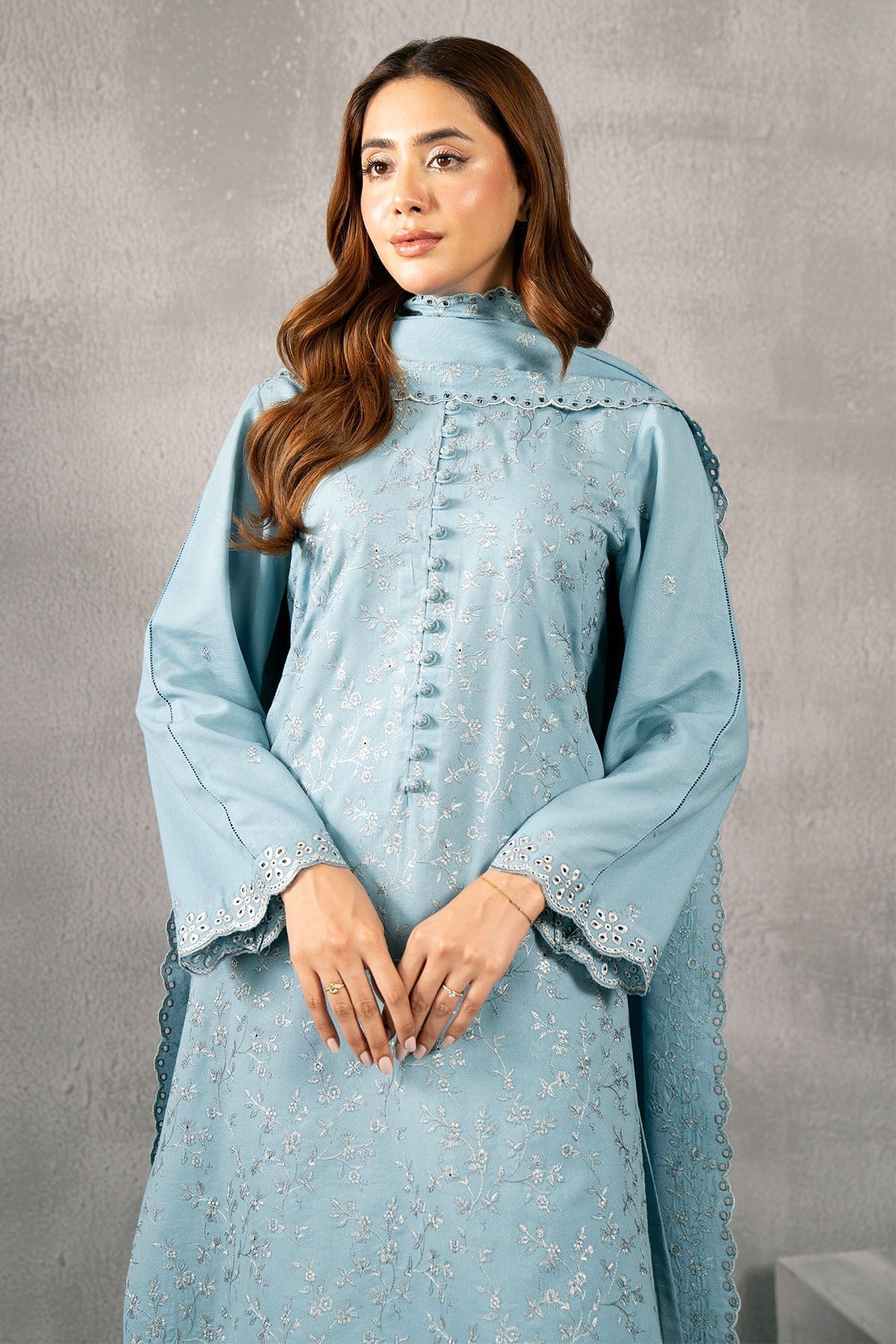 Kayseria | Winter Khaddar 24 | C6075 M Sky Blue Viscose Karandi