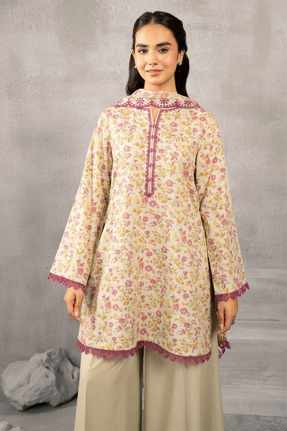 Kayseria | Winter Khaddar 24 | C6079-2 L Beige Viscose Karandi