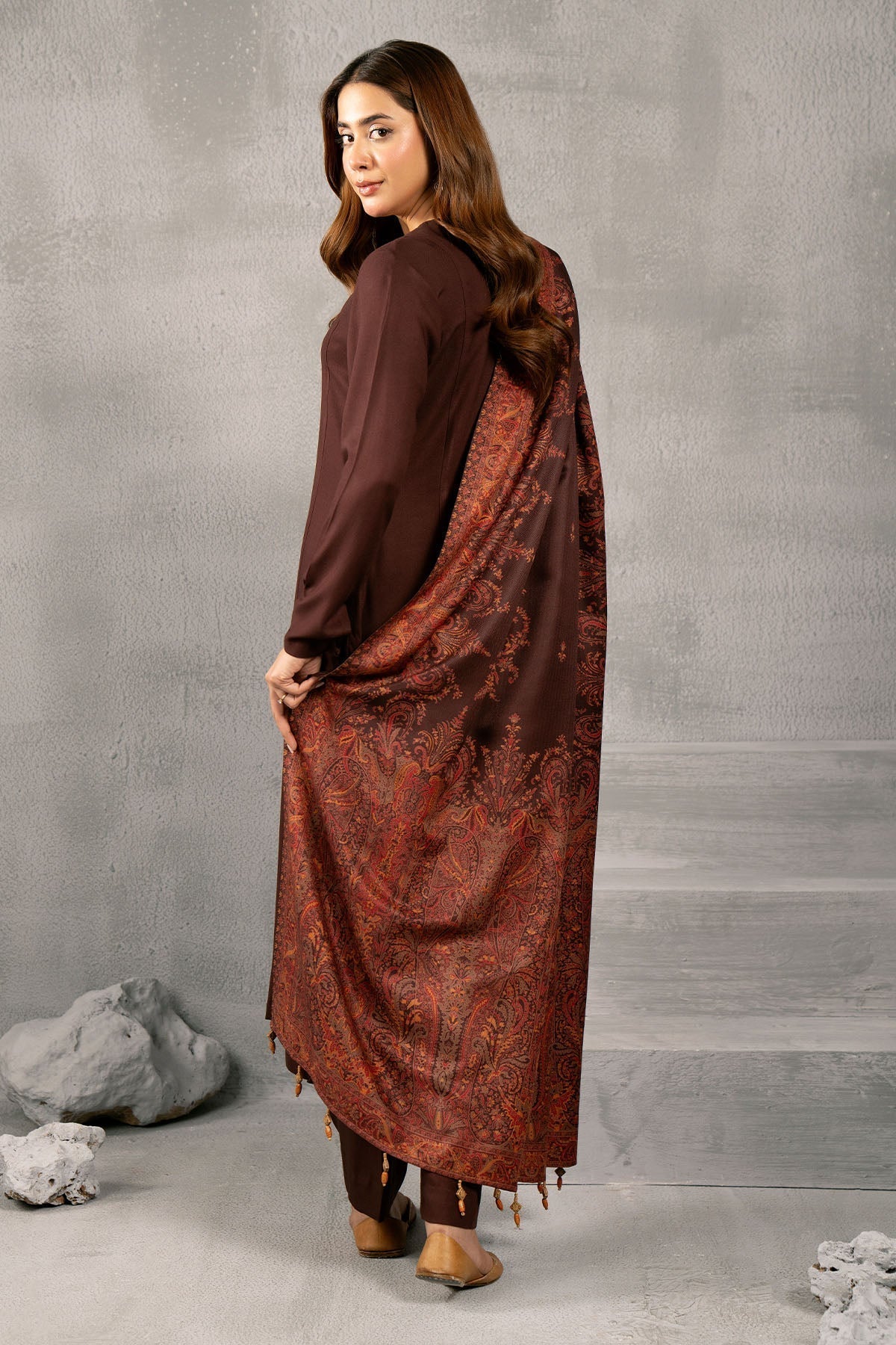 Kayseria | Winter Khaddar 24 | C6081 S Deep Chocolate Marina
