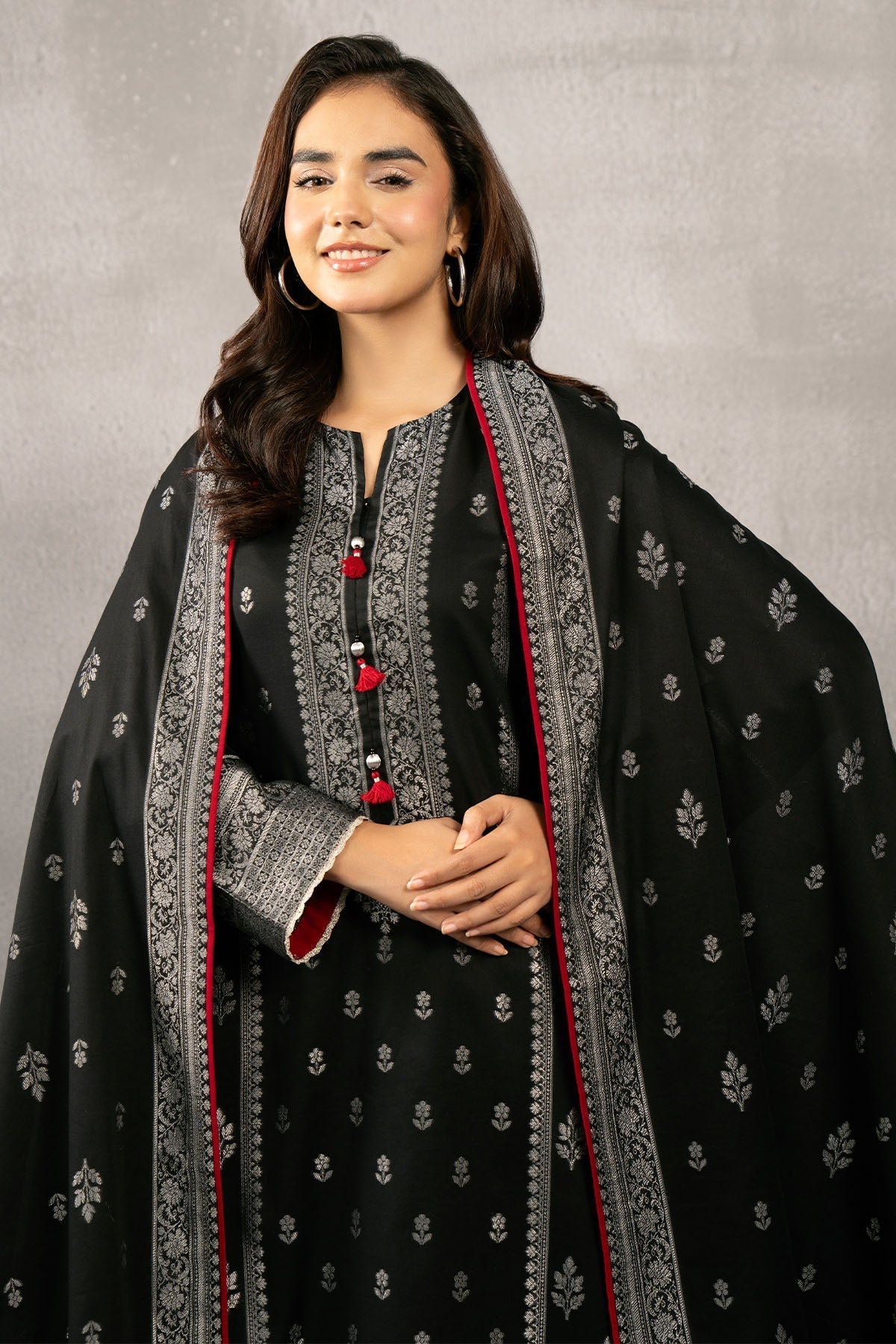 Kayseria | Winter Khaddar 24 | C6083 L Black Jacquard