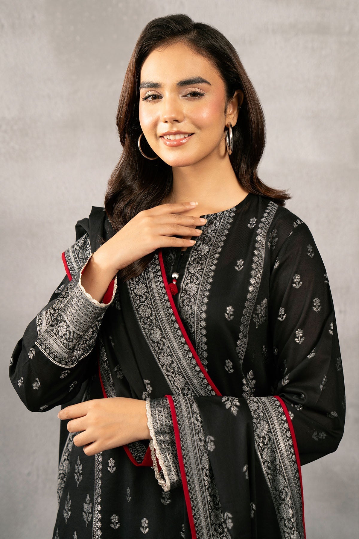 Kayseria | Winter Khaddar 24 | C6083 M Black Jacquard