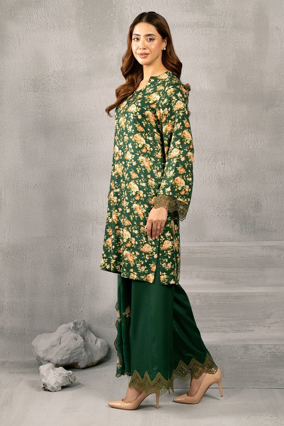 Kayseria | Winter Khaddar 24 | C6010-1 M Bottle Green Marina