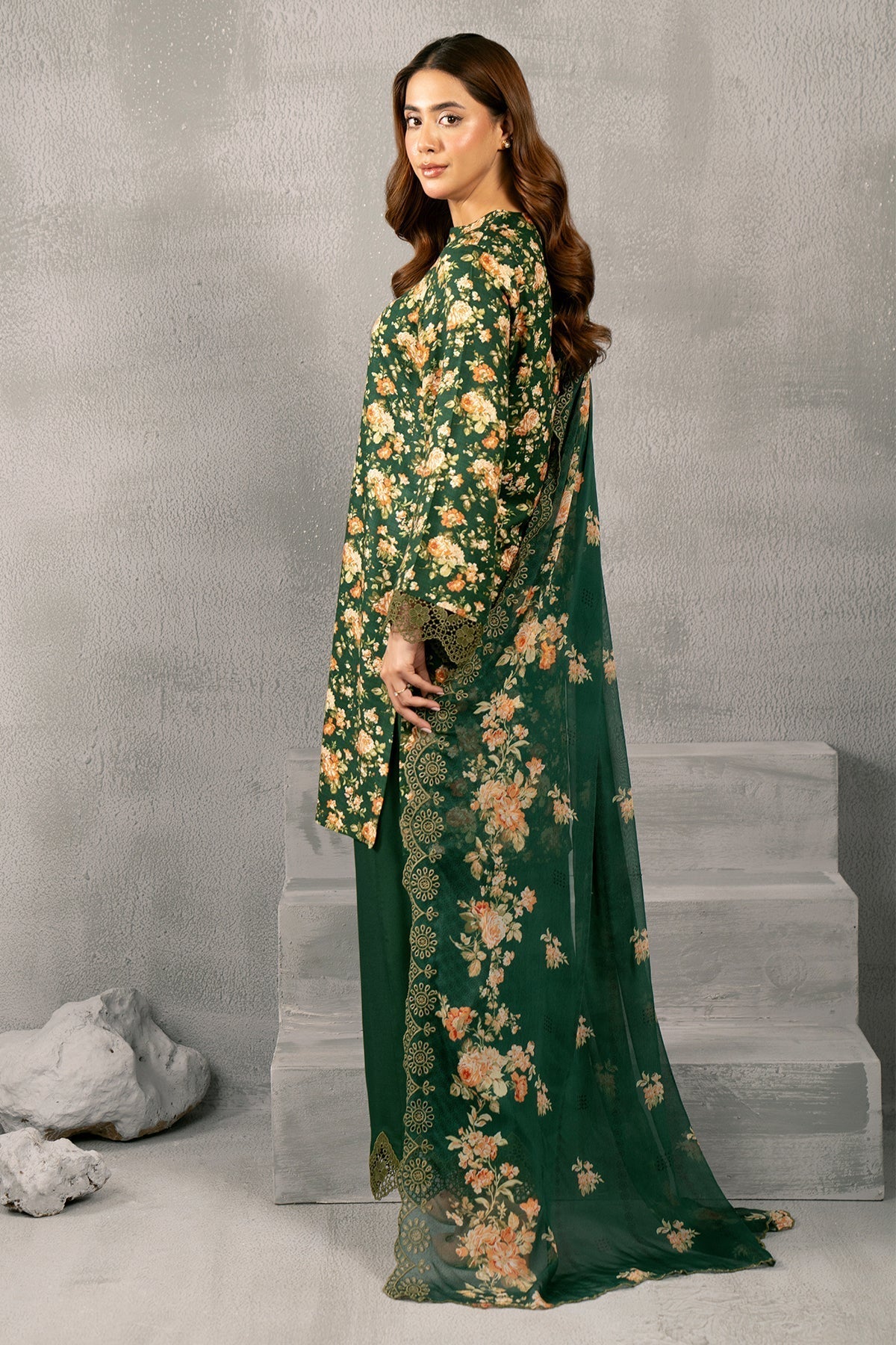 Kayseria | Winter Khaddar 24 | C6010-1 S Bottle Green Marina