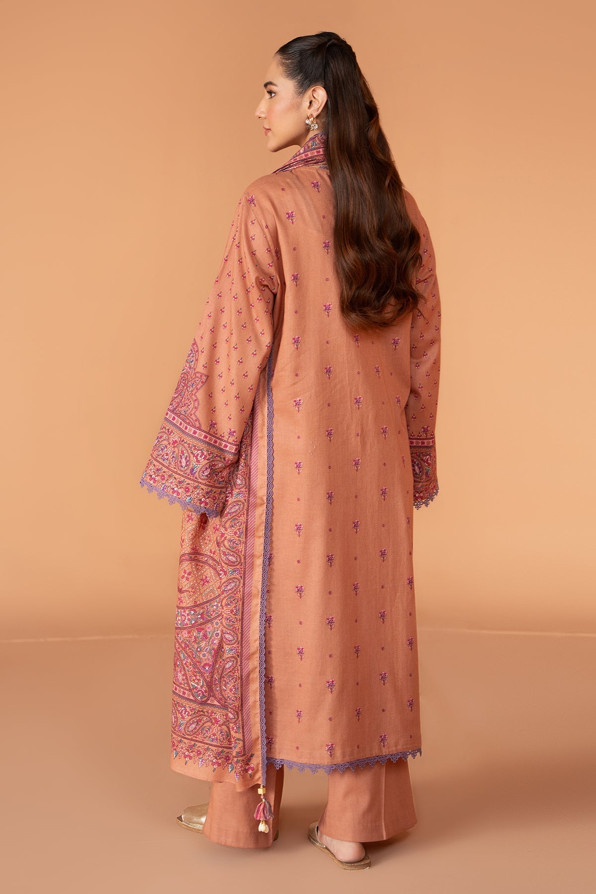 Kayseria | Winter Khaddar 24 | C6034 S Peach Pink Khaddar