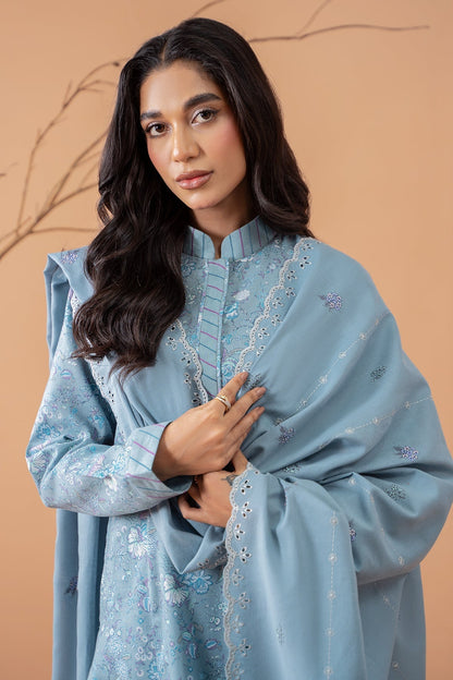 Kayseria | Winter Khaddar 24 | C6049-1 M Sky Blue Khaddar