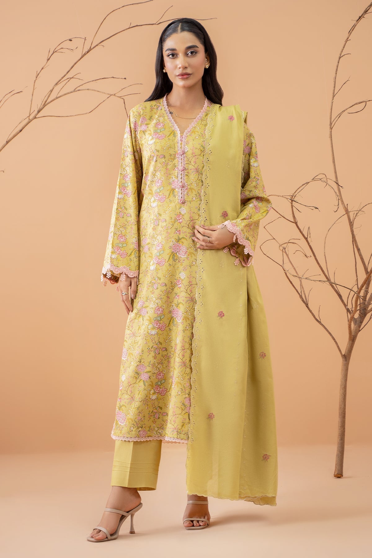 Kayseria | Winter Khaddar 24 | C6049-2 XS Pale Yellow Khaddar