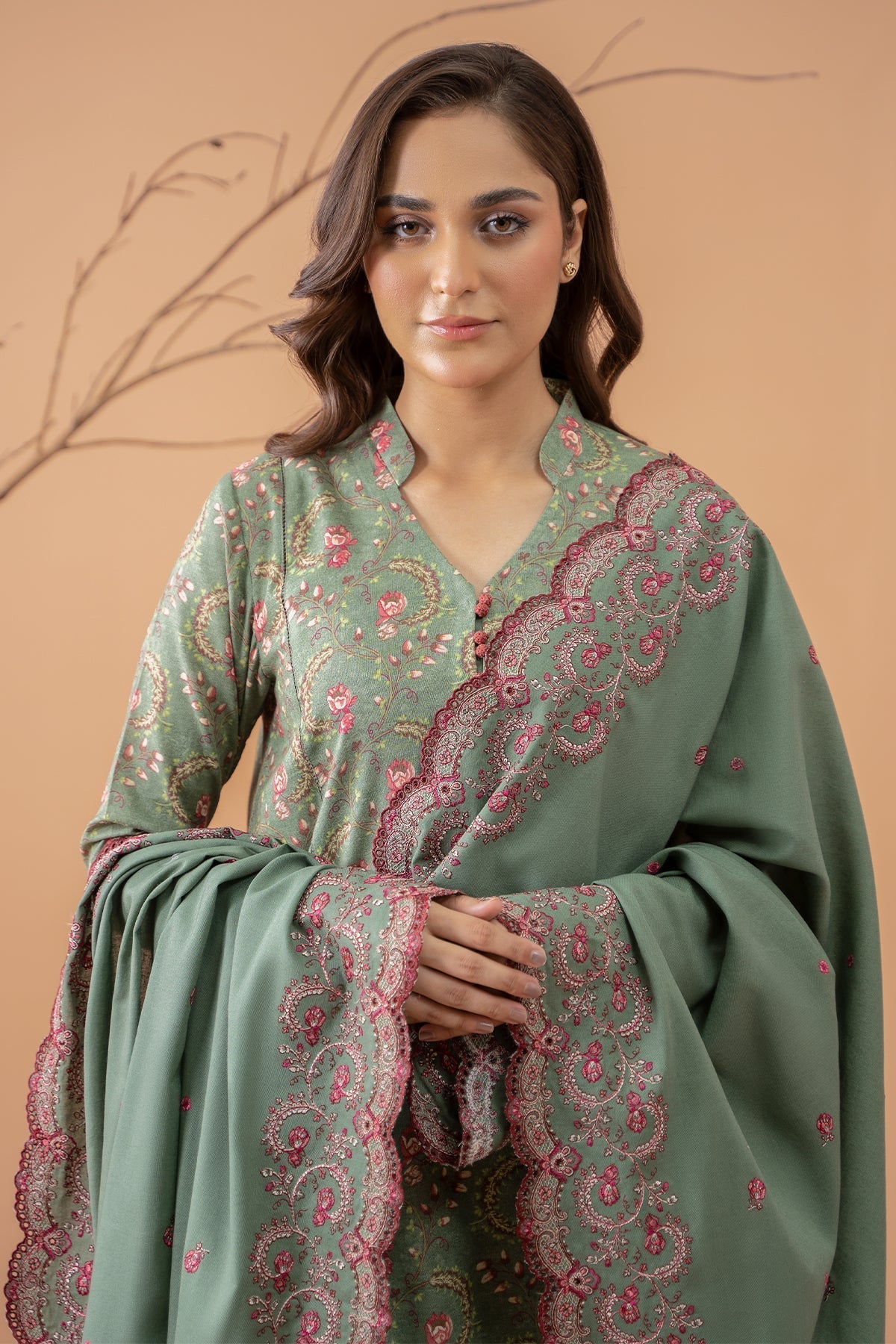 Kayseria | Winter Khaddar 24 | C6050-2 M Pistachio Green Khaddar