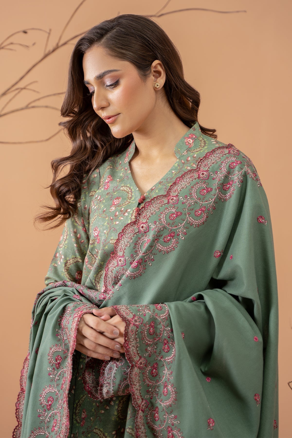 Kayseria | Winter Khaddar 24 | C6050-2 L Pistachio Green Khaddar