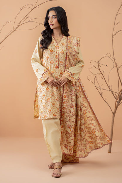Kayseria | Winter Khaddar 24 | C6051-1-A XL Pale Yellow Khaddar