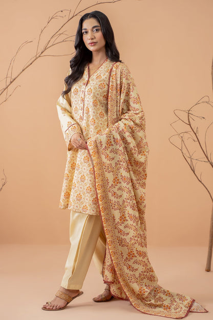 Kayseria | Winter Khaddar 24 | C6051-1-A L Pale Yellow Khaddar