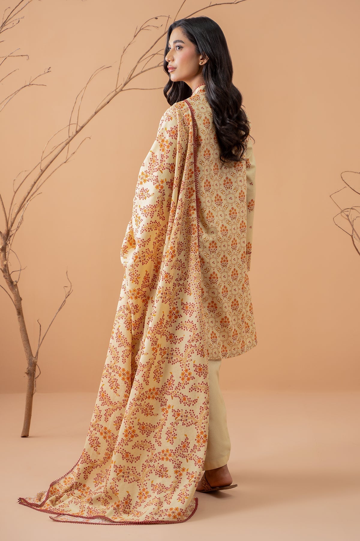 Kayseria | Winter Khaddar 24 | C6051-1-A S Pale Yellow Khaddar