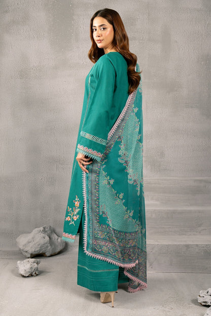 Kayseria | Winter Khaddar 24 | C6062-2 S Teal Slub Khaddar