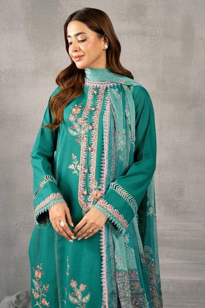 Kayseria | Winter Khaddar 24 | C6062-2 M Teal Slub Khaddar