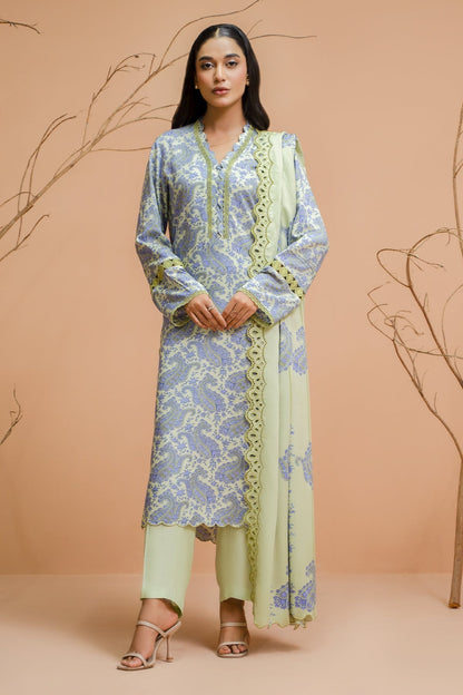 Kayseria | Winter Khaddar 24 | C6072-2 XS Sky Blue Linen