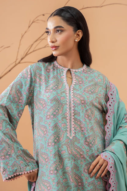Kayseria | Winter Khaddar 24 | C6072-1 M Light Blue Linen