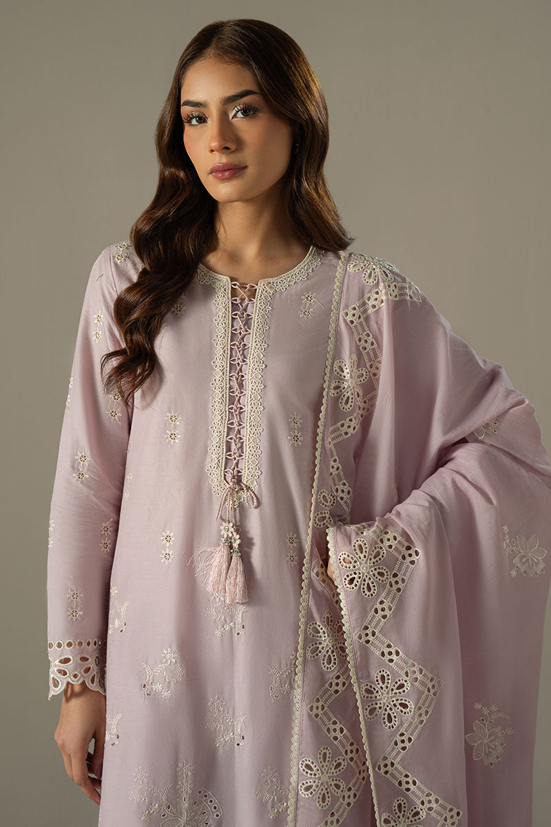 Cross Stitch | Chikankari Lawn 25 | LILAC BLOOM L Lilac Lawn