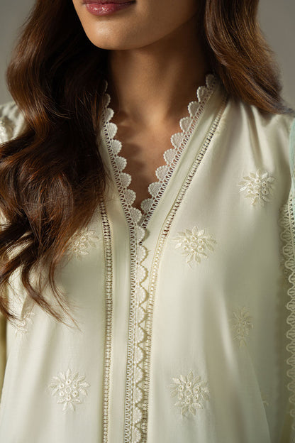 Cross Stitch | Chikankari Lawn 25 | FLORAL MELODY M Ivory Lawn