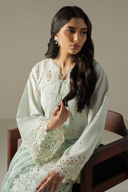 Cross Stitch | Chikankari Lawn 25 | BLUE AURA L Mint Lawn