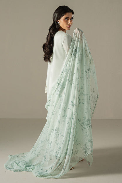 Cross Stitch | Chikankari Lawn 25 | BLUE AURA S Mint Lawn