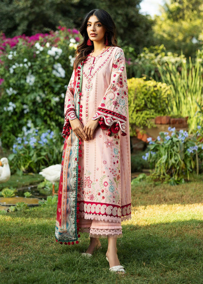 Sadaf Fawad Khan | Siraa Lawn 25 | PAISLEY GARDEN - B L Light Pink Lawn