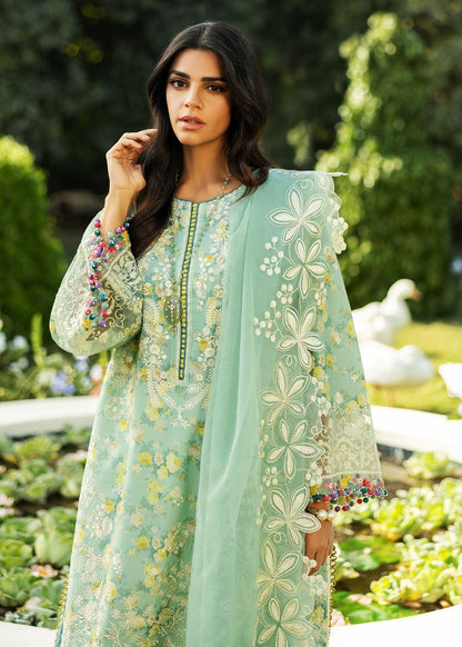 Sadaf Fawad Khan | Siraa Lawn 25 | BLOOM - B L Mint Green Lawn
