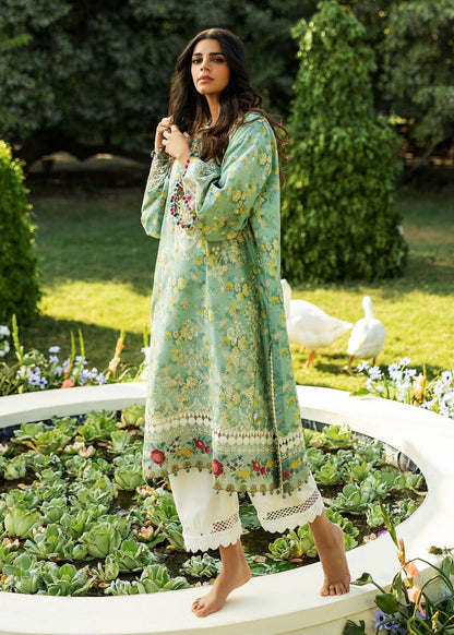 Sadaf Fawad Khan | Siraa Lawn 25 | BLOOM - B XL Mint Green Lawn