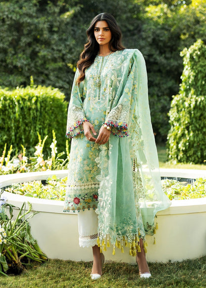 Sadaf Fawad Khan | Siraa Lawn 25 | BLOOM - B M Mint Green Lawn