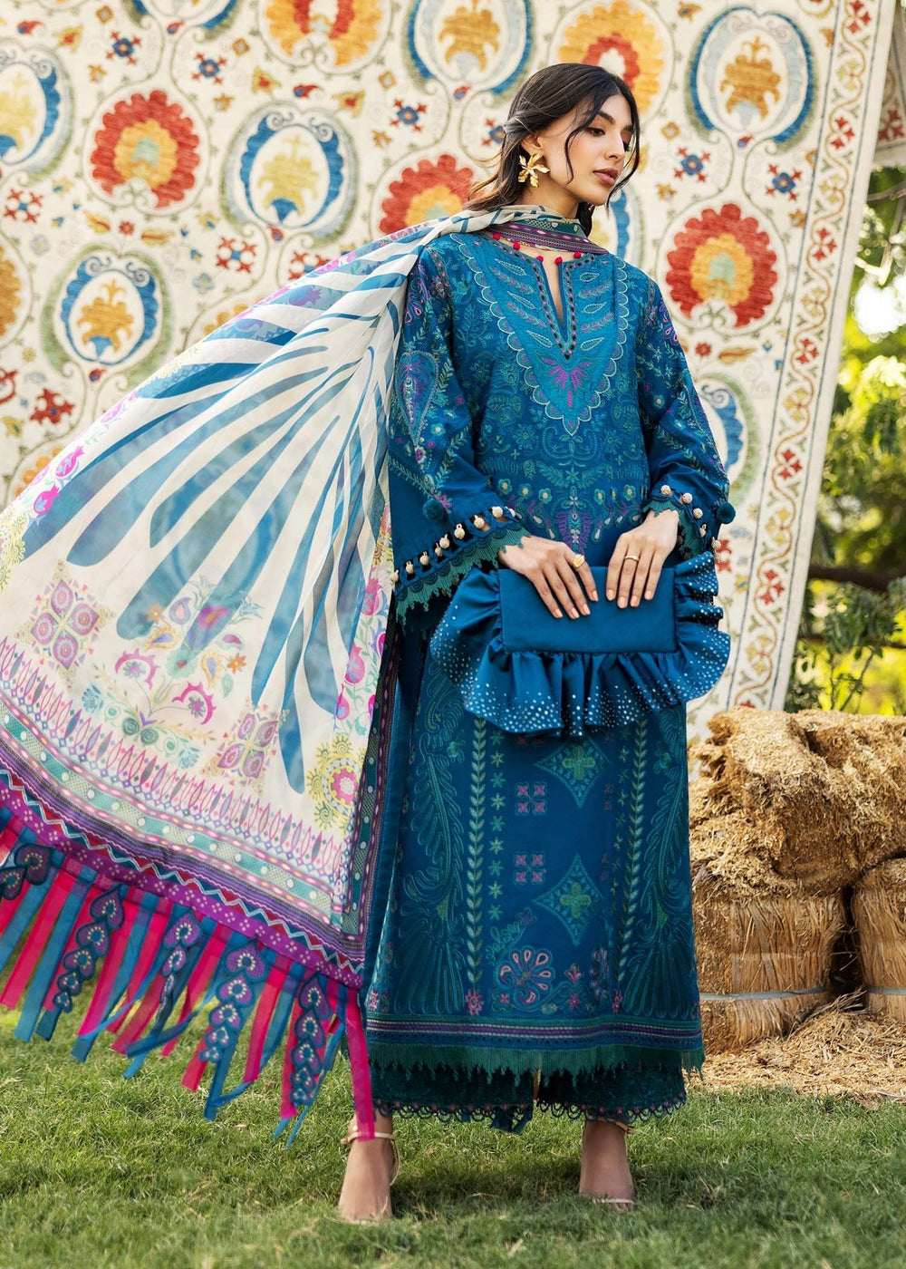 Sadaf Fawad Khan | Siraa Lawn 25 | LIANA - A M Blue Lawn