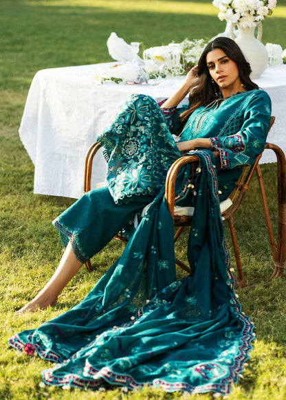 Sadaf Fawad Khan | Siraa Lawn 25 | KOI - B L Teal Green Lawn