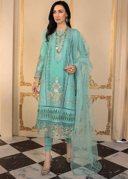 Meem | Anaya 25 | PITCH CYAN - Pakistani Designer Dress - by Meem | Type: Ladies Clothes - 100% Original at Saira Sultan